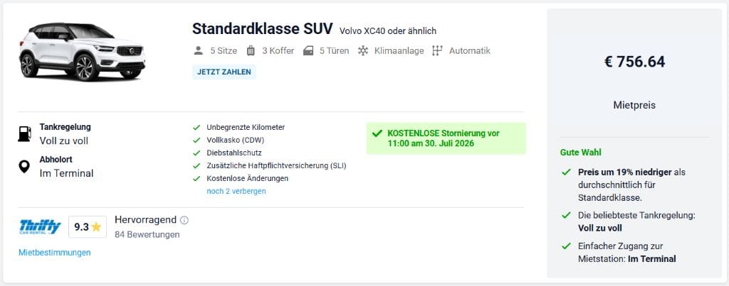 Bestes Angebot für den Mietwagen in Schweden ab Göteborg Flughafen: DiscoverCars
