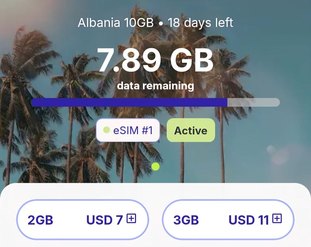 eSIM von Jetpac in Albanien nutzen