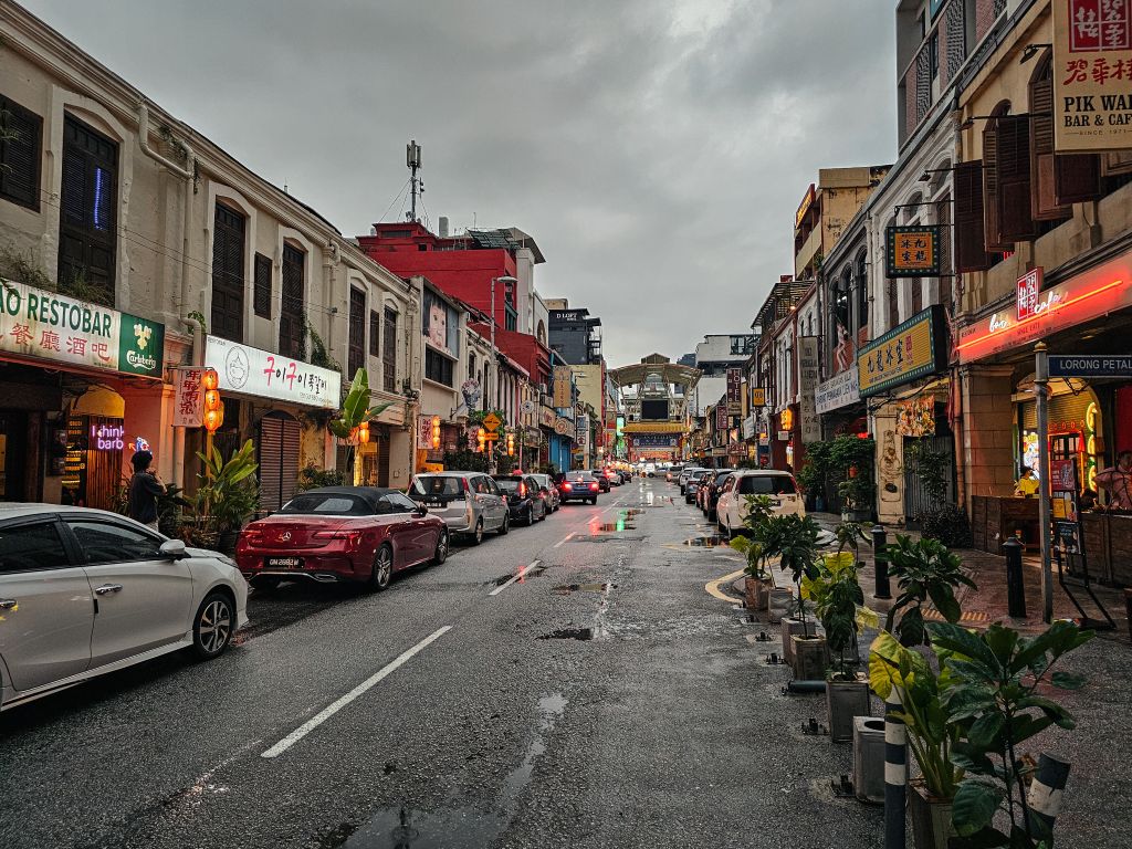 Petaling Street, Chinatown Kuala Lumpur, von Süden kommend