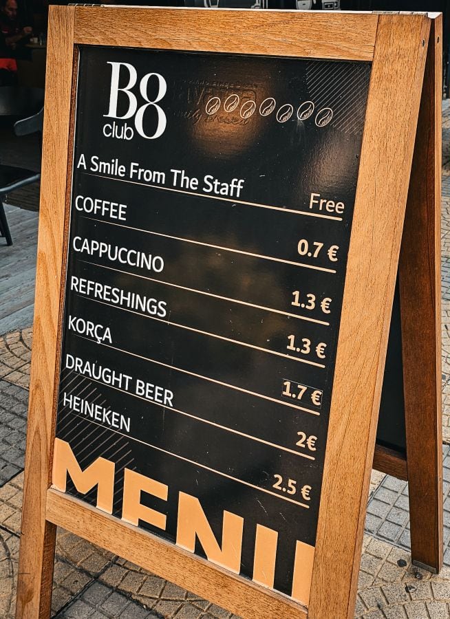 Finger weg, wenn ein Restaurant seine Preise in Euro auszeichnet