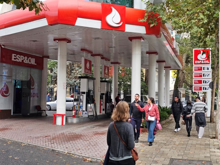 Tankstelle in Albanien