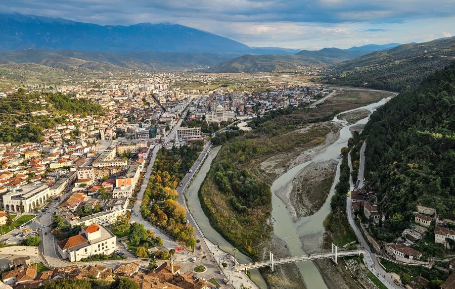 Überblick über die Stadt Berat