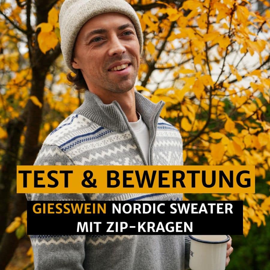 Testbericht zum GIESSWEIN Nordic Sweater Herren-Pullover mit Zip-Kragen