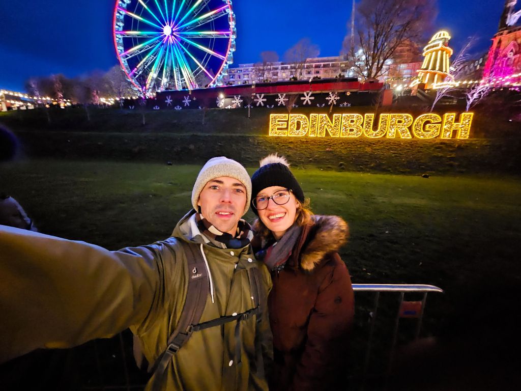 Reisekröten auf dem Edinburgh Weihnachtsmarkt