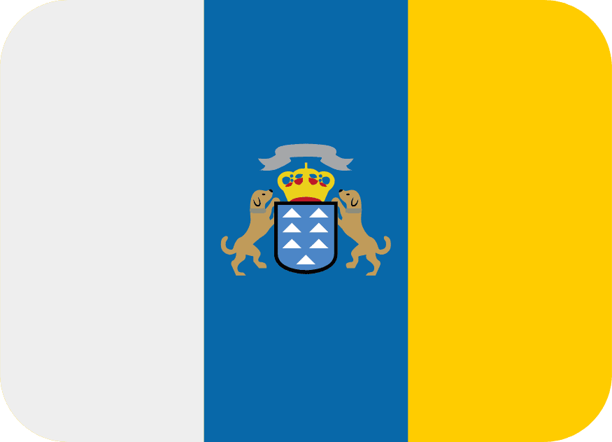 Kanaren Flagge: La Gomera und Lanzarote