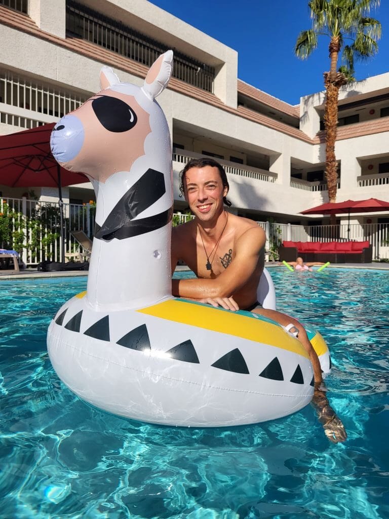 Pool unseres Motels in Palm Springs