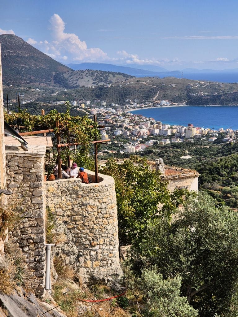 Blick auf die Bucht von Himara, von der Burg gesehen