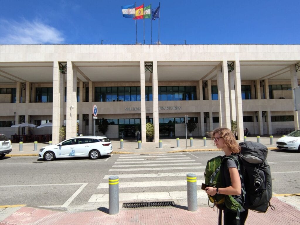 Ankunft am Flughafen Jerez de la Frontera in Andalusien