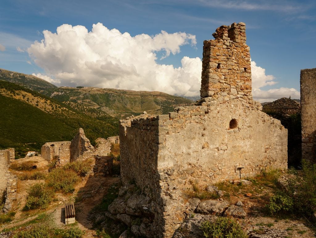 Blick Richtung Berge, von der Burg von Himara