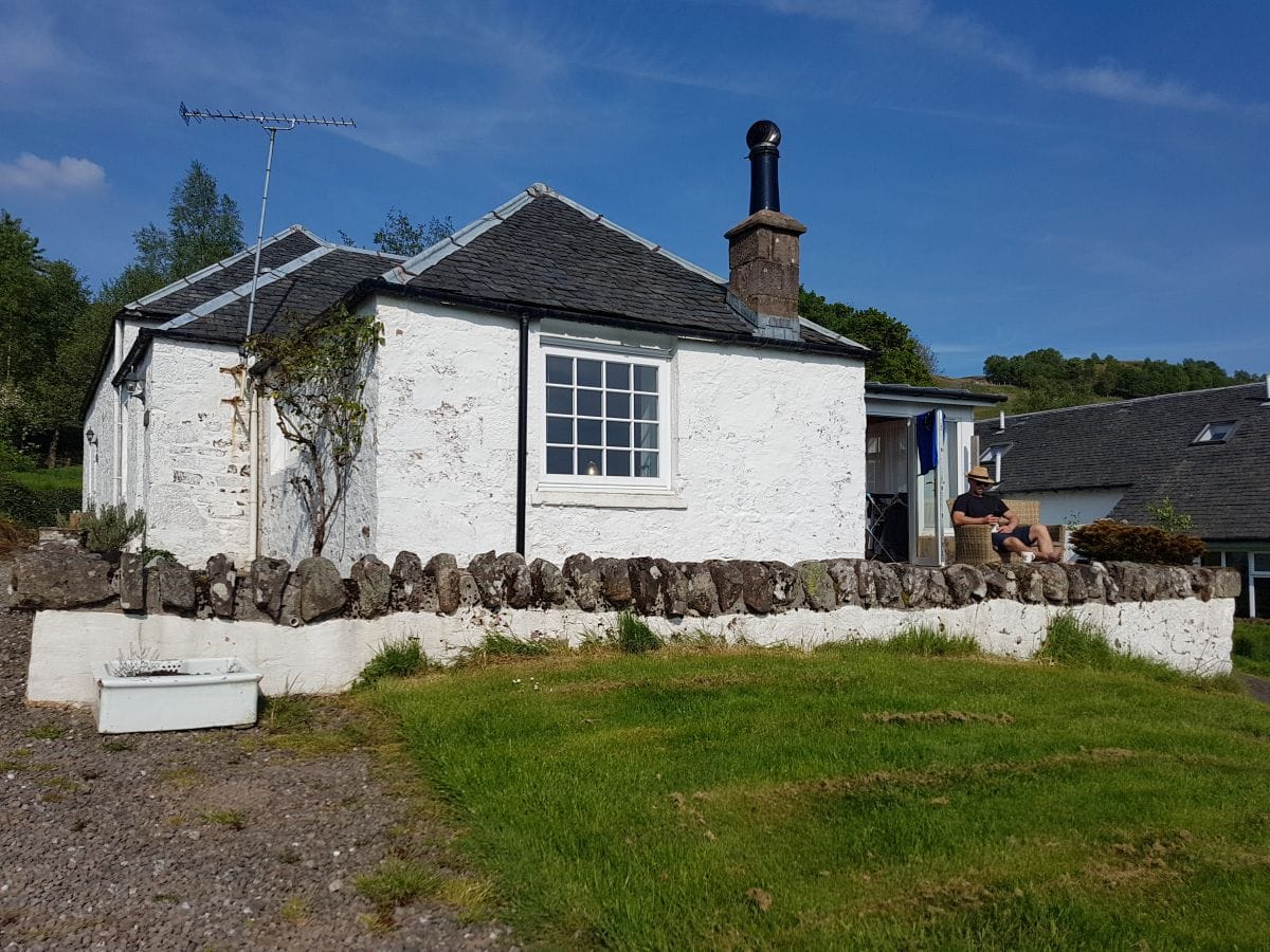 Ferienwohnung auf der Nether Glenny Farm (hier haben wir bei den Highland-Kühen übernachtet)