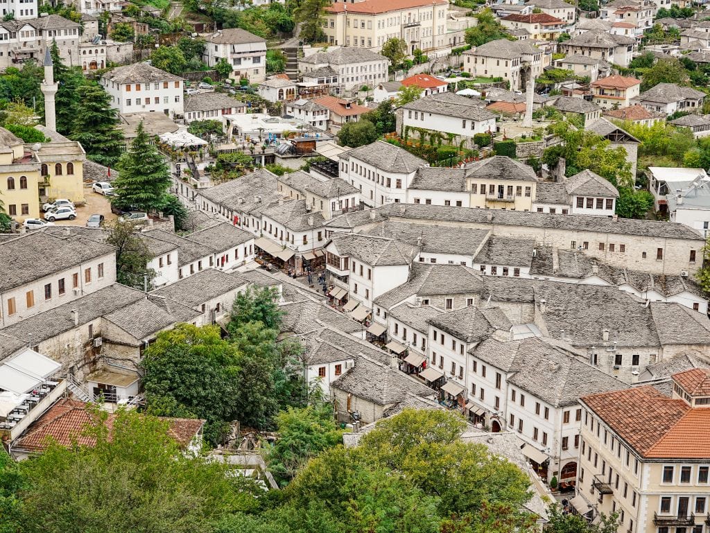 Überblick über die Altstadt von Gjirokastra