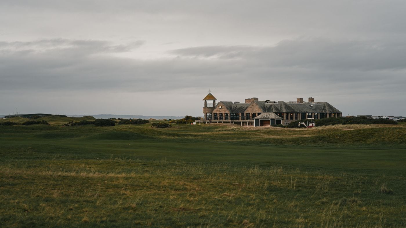 Golfplatz am Meer in St Andrews, Schottland. Der Old Course