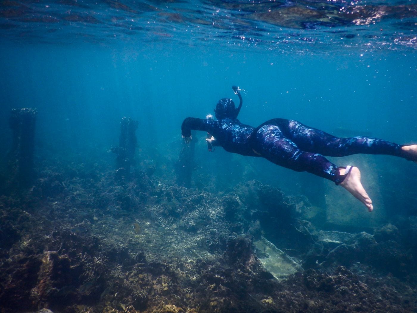 Theresa von Reisekröten beim Schnorcheln auf Koh Tao