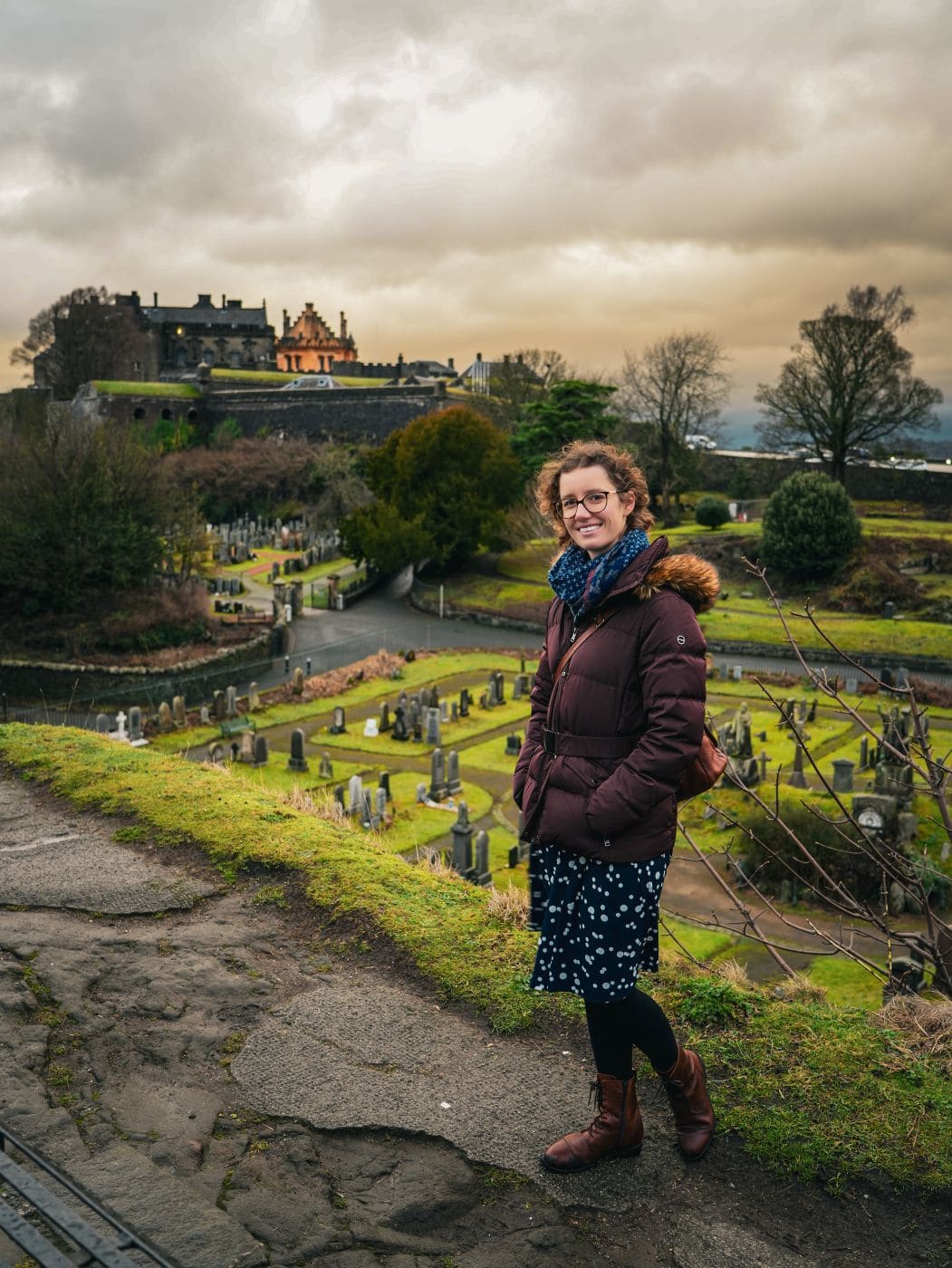 Theresa von Reisekröten in Stirling mit Blick auf Stirling Castle