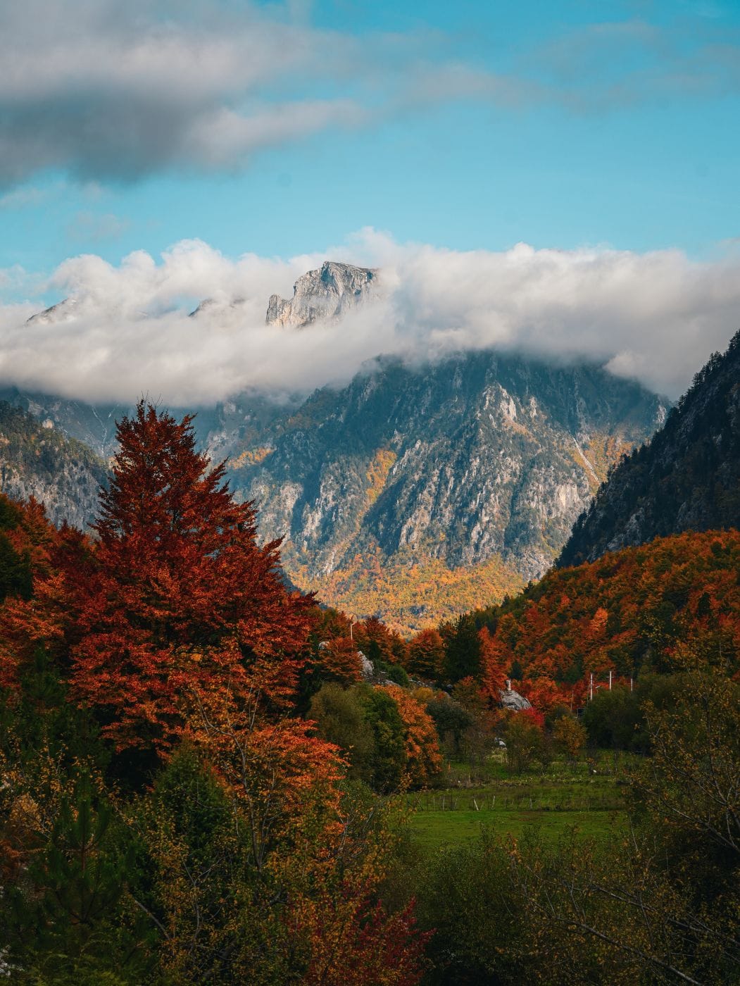 Ausblick ins Valbona Tal, von Kukaj