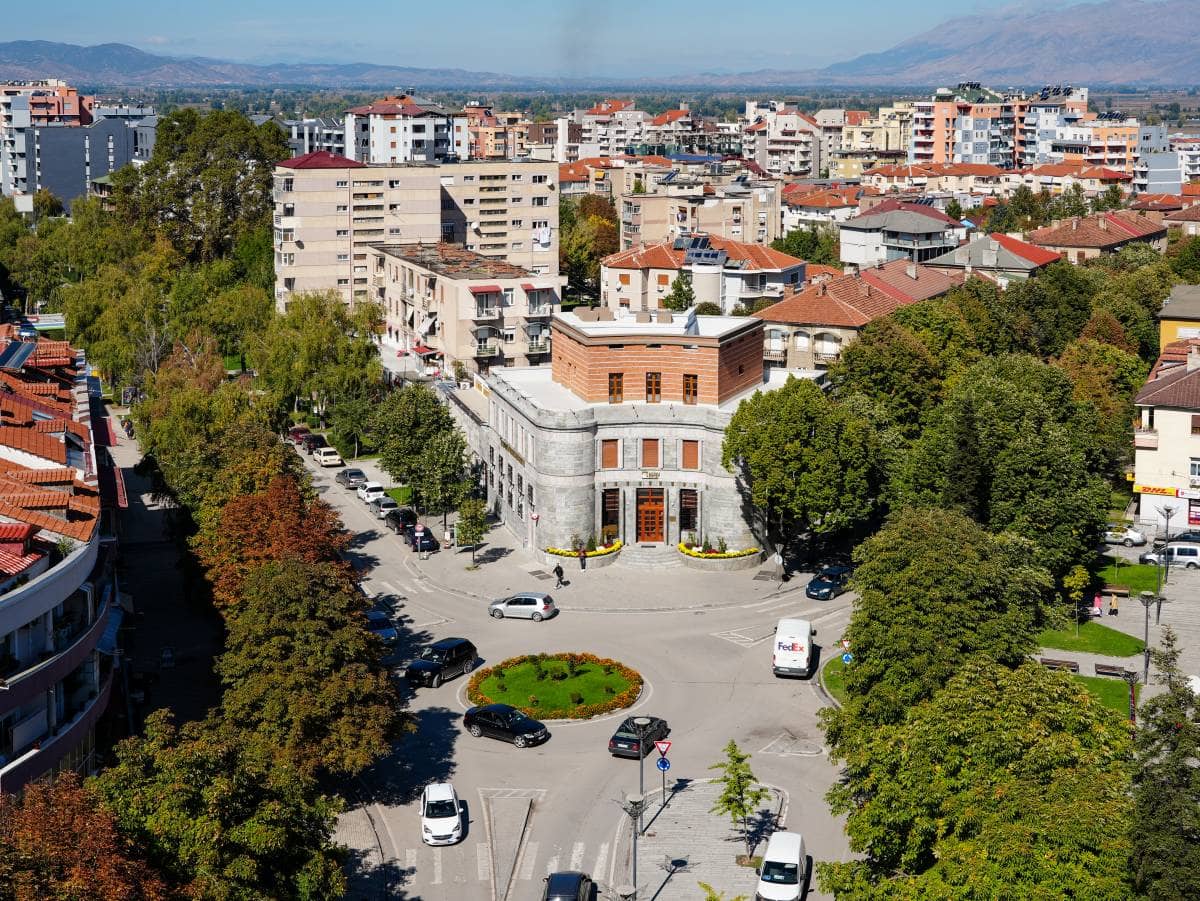 Blick auf Korca vom Panorama Turm