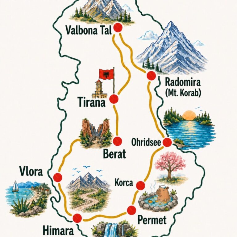 3 Routen für eine 10-Tage-Rundreise durch Albanien