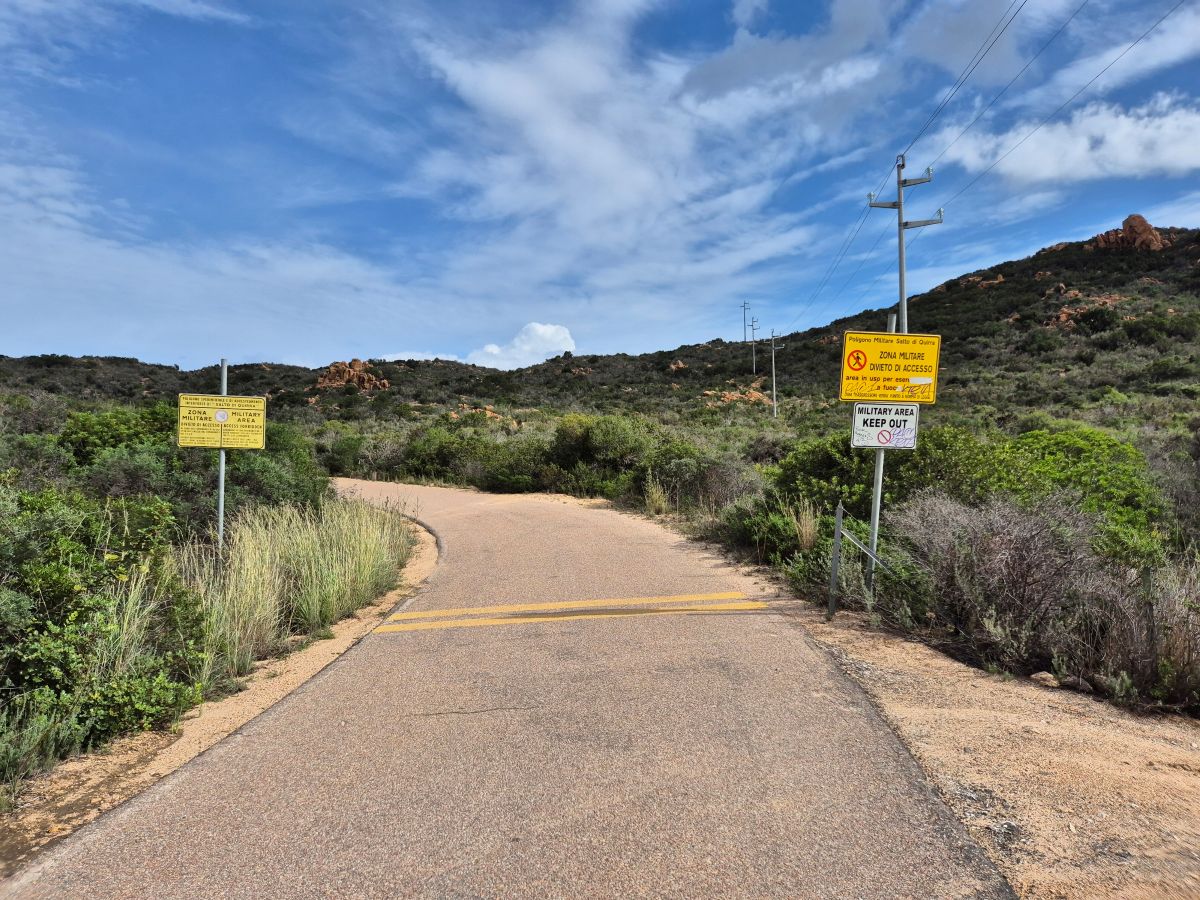 Militärisches Sperrgebiet in Quirra, Sardinien