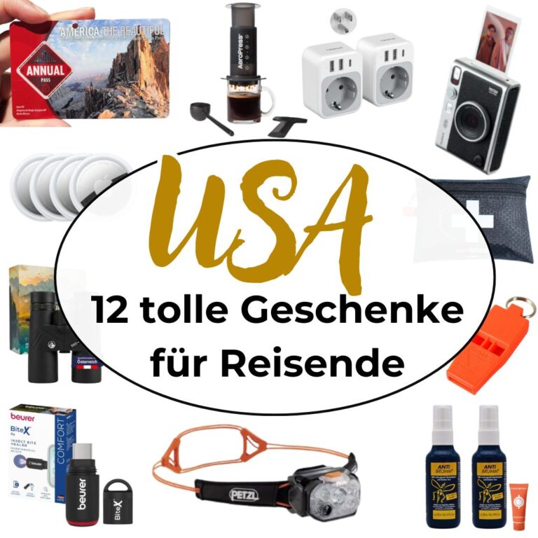 12 praktische, nützliche und sinnvolle Geschenke und Geschenkideen, für Personen die bald in die USA reisen werden
