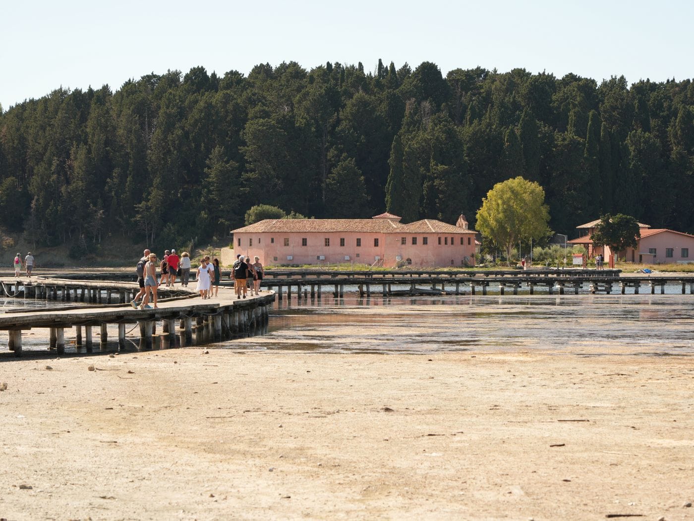 Halbinsel Zvernec nahe Vlora, in Albanien, im Vjosa-Narta-Delta