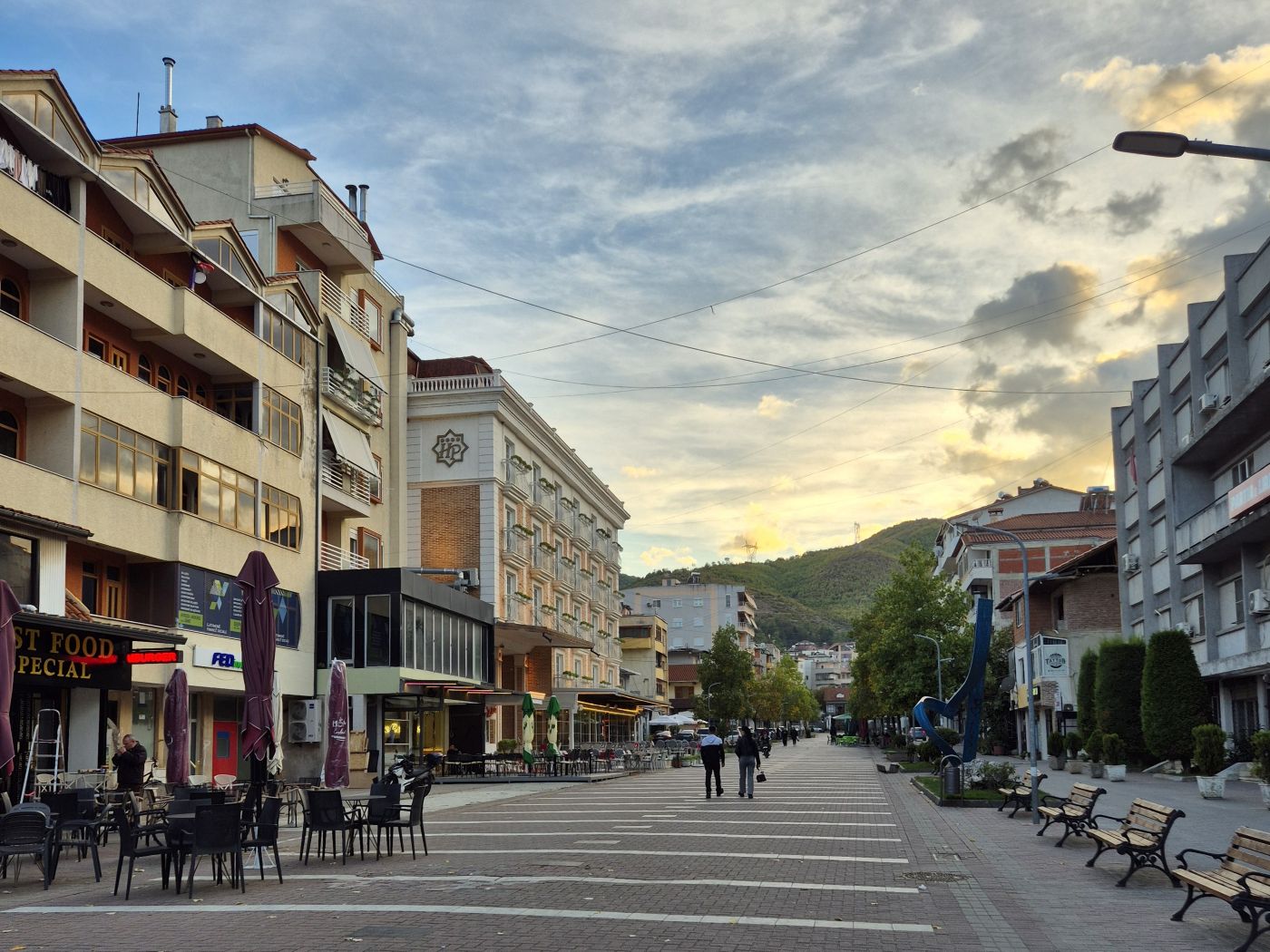 Innenstadt von Pogradec in Albanien