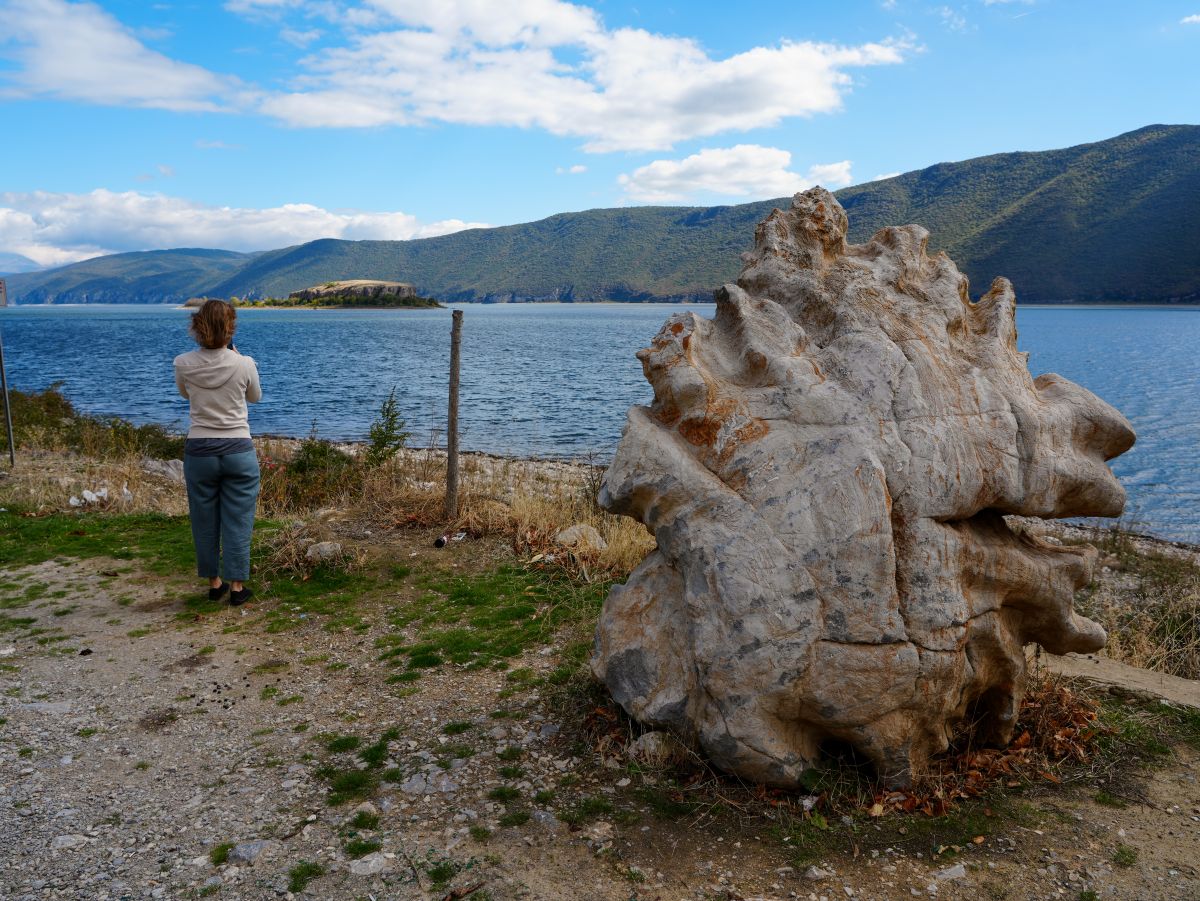 Theresa von Reisekröten, am Prespasee in Albanien