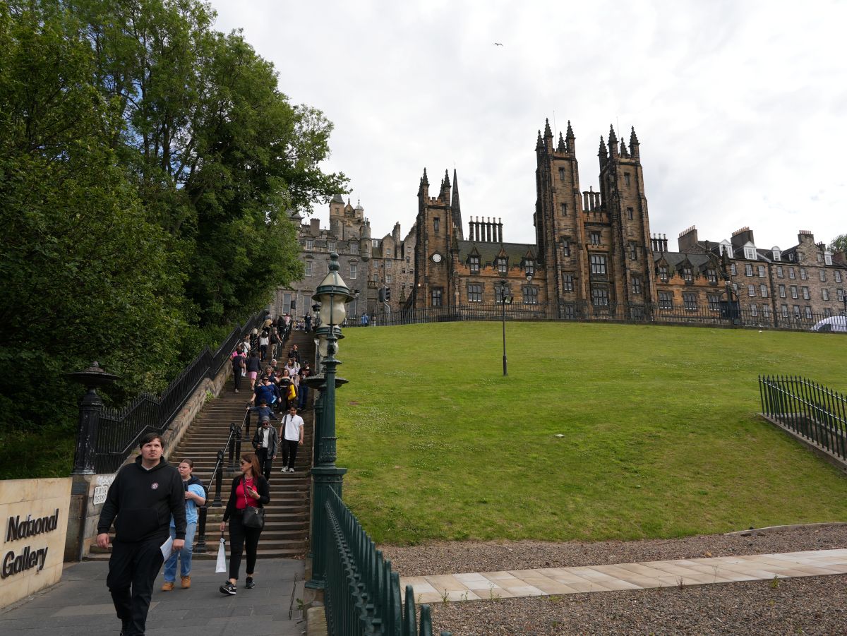 Playfair Steps an der National Gallery in Edinburgh