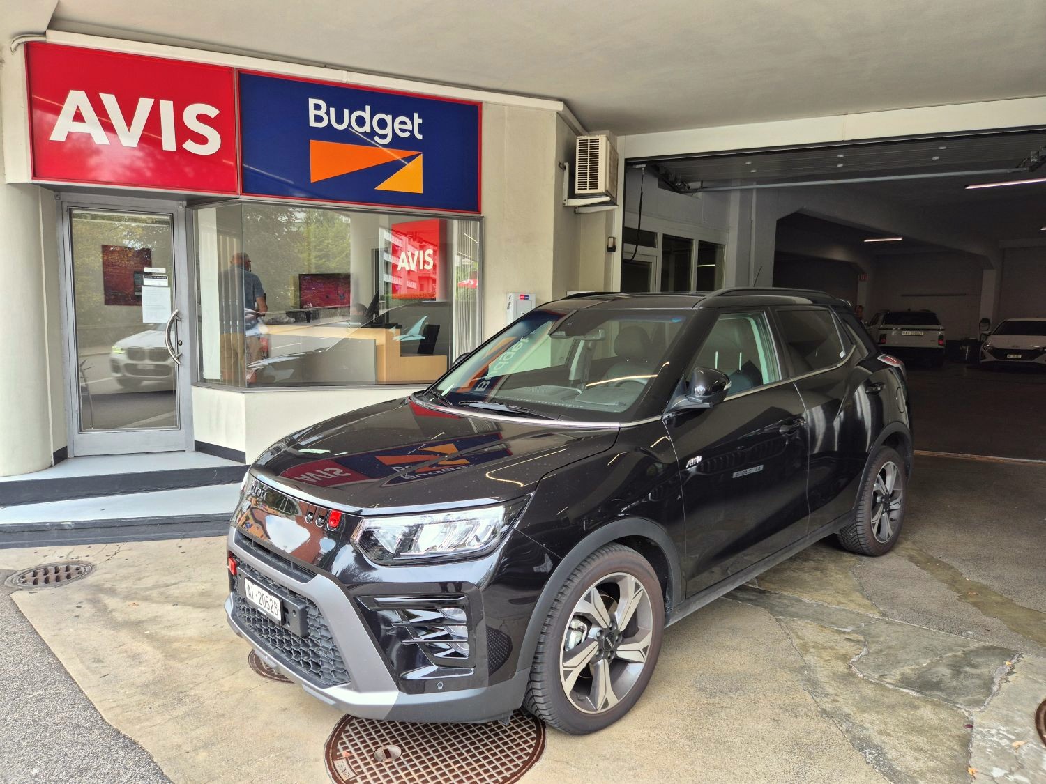 Unser Mietwagen in Lugano (Schweiz) von Budget/Avis