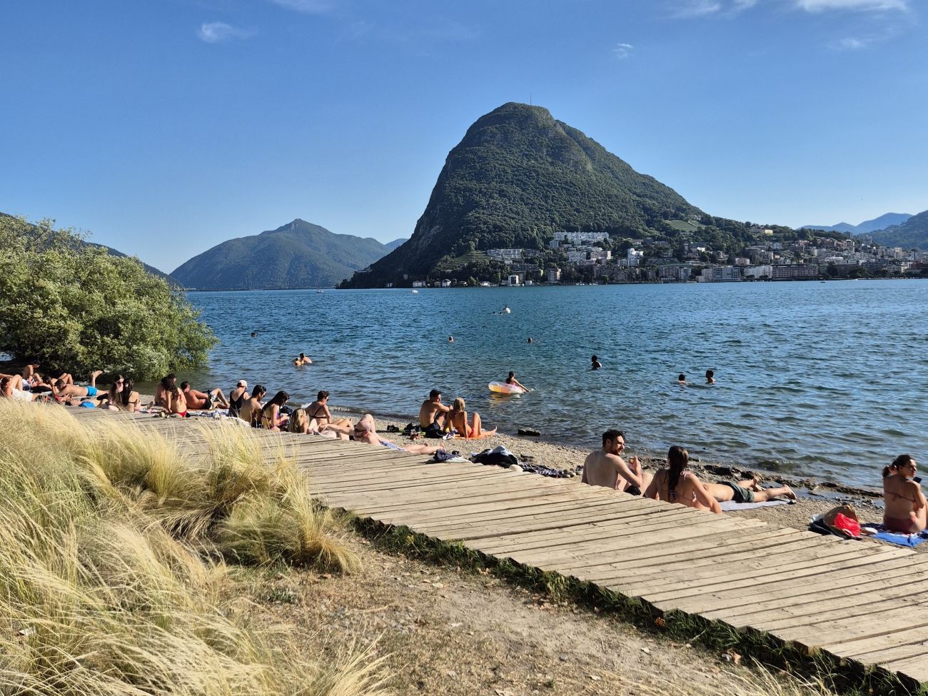 Öffentliche Badestelle im Parco Ciani in Lugano