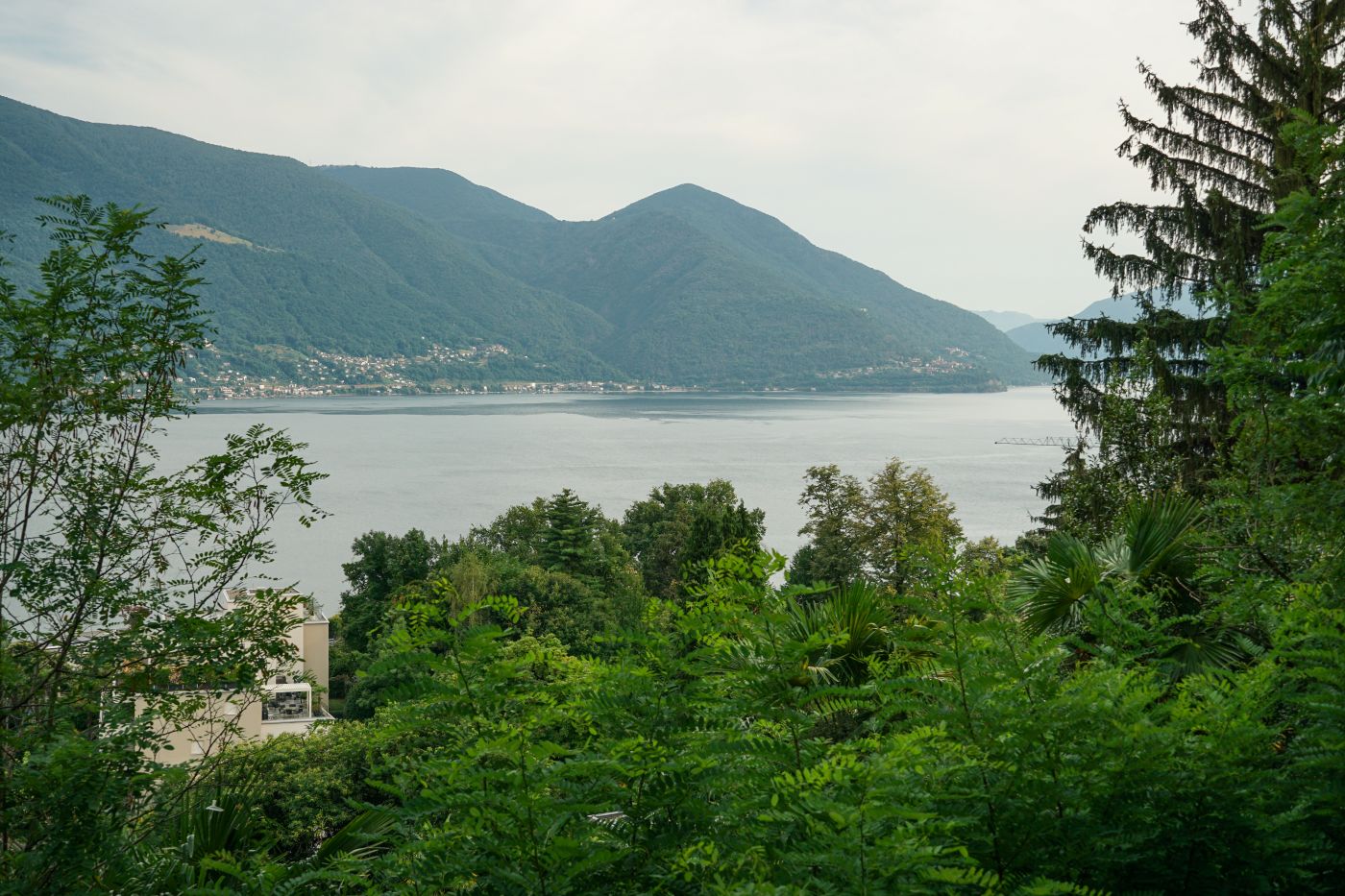 Aussicht vom Monte Verita in Ascona, auf den Lago Maggiore