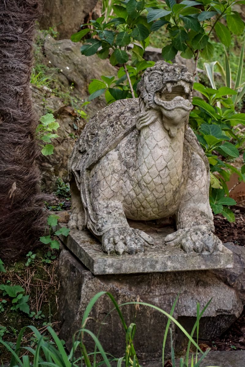 Schildkröten-Statue im Parco Scherrer