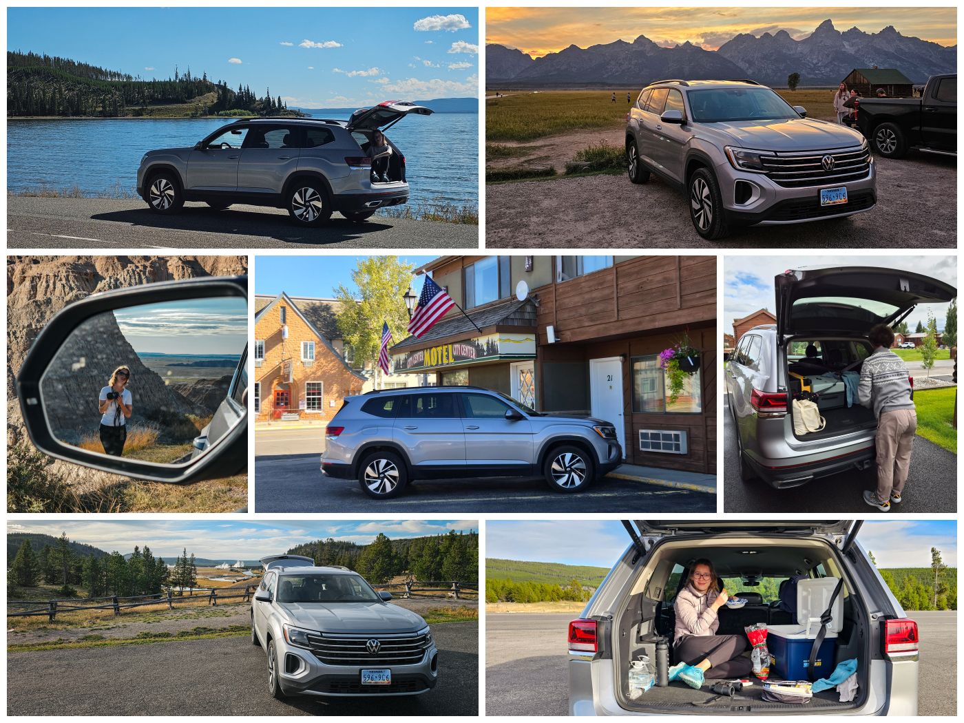 Unser Mietwagen für den Yellowstone Nationalpark: SUV von Alamo, VW Atlas