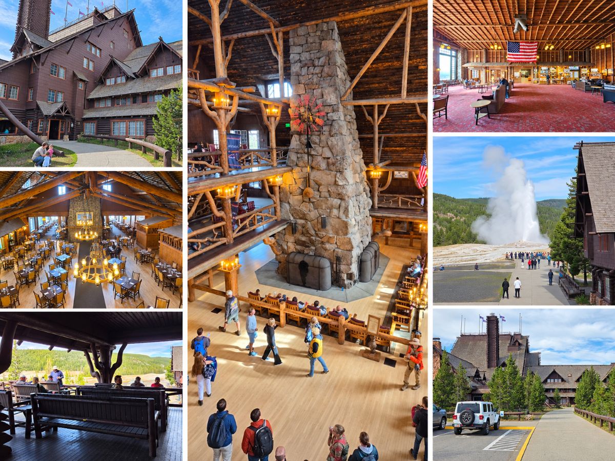 Das Old Faithful Inn direkt im Yellowstone Nationalpark