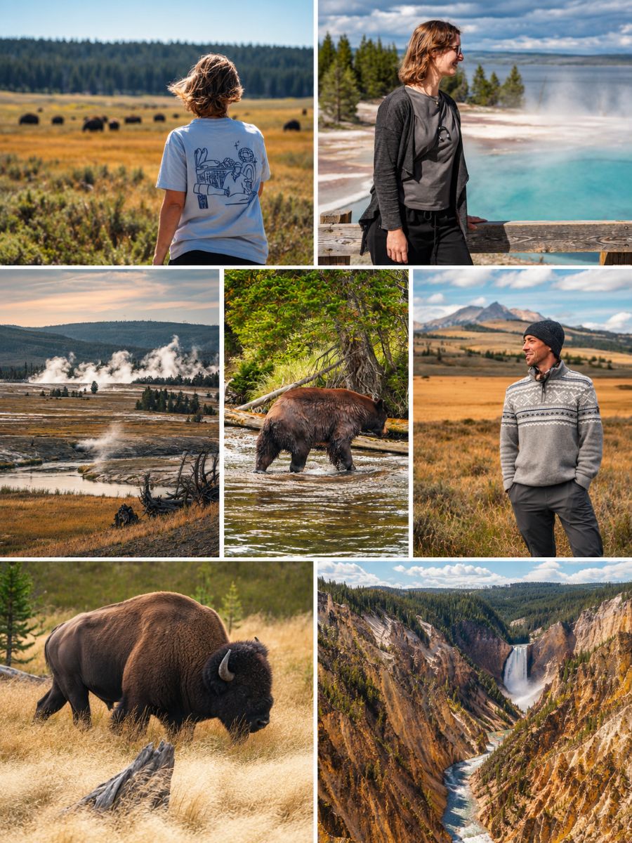 Yellowstone Nationalpark Collage