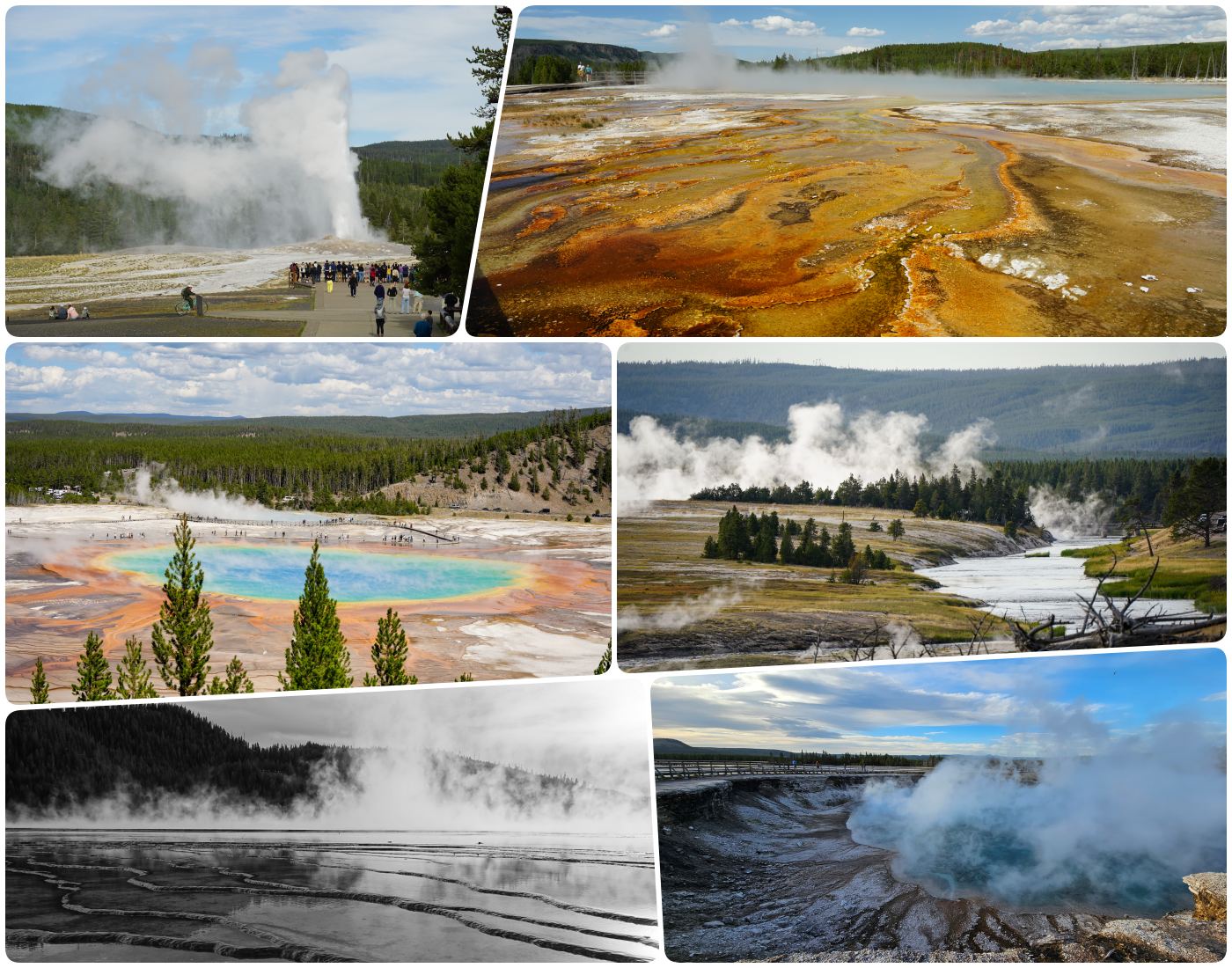Geysire im Südwesten des Yellowstone Nationalparks
