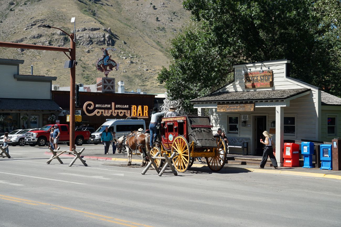 Der Ort Jackson in Wyoming, nahe des Grand Teton Nationalpark