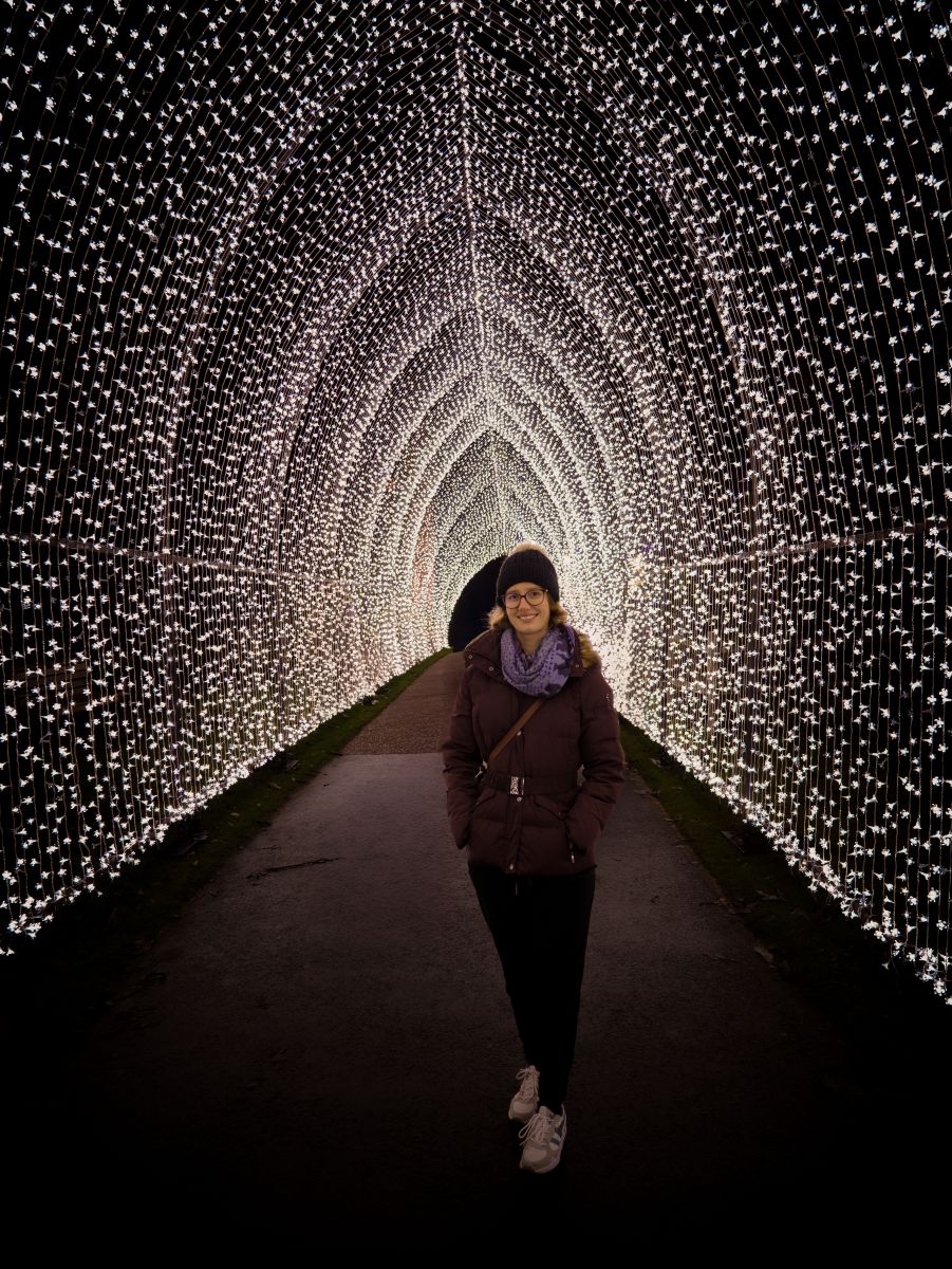 Der Lichtertunnel bei Christmas at the Botanics