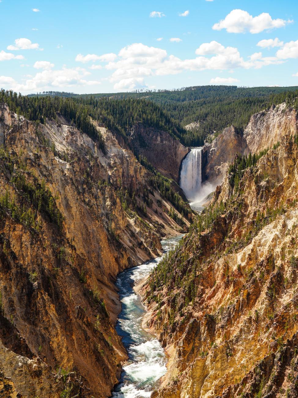 Grand Canyon of the Yellowstone: Lower Fall gesehen vom Inspiration Point