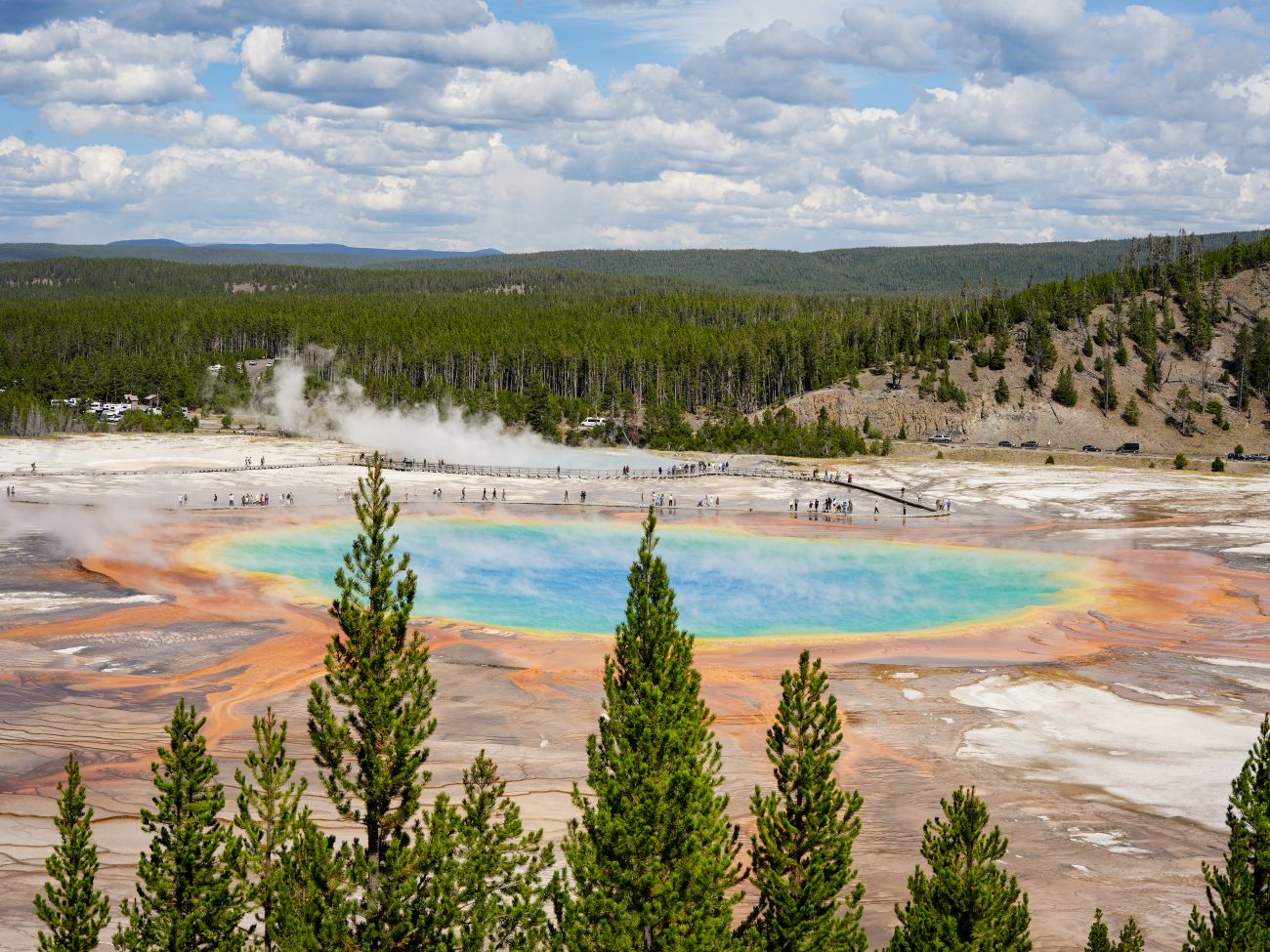 Grand Prismatic Hot Spring im Yellowstone Nationalpark