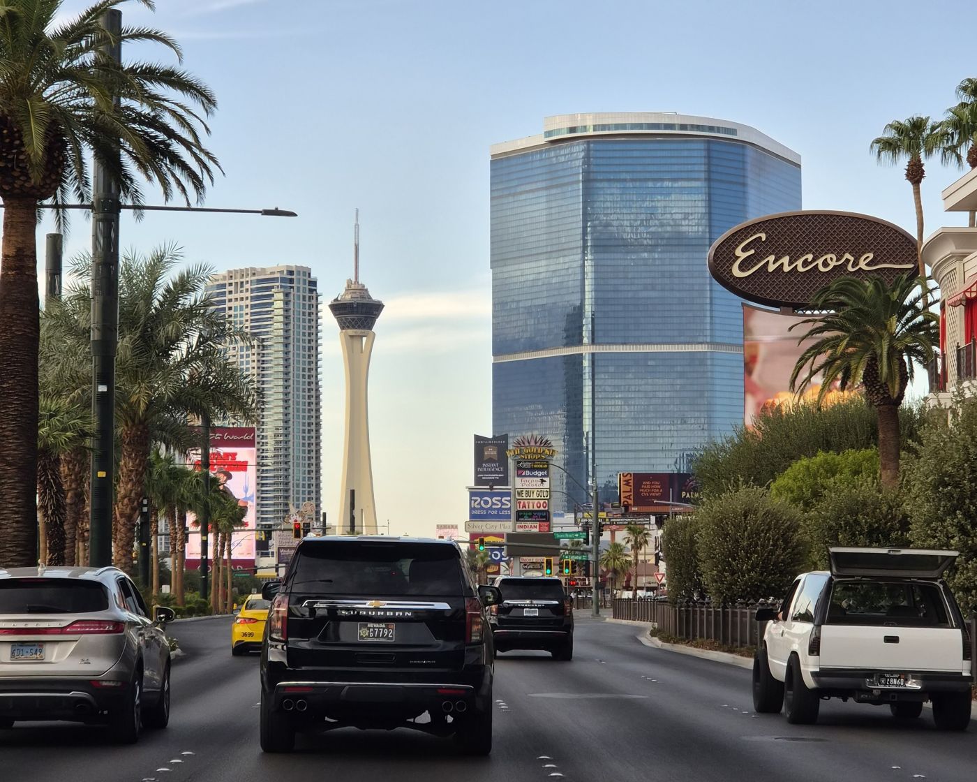 Auf dem Las Vegas Strip Autofahren