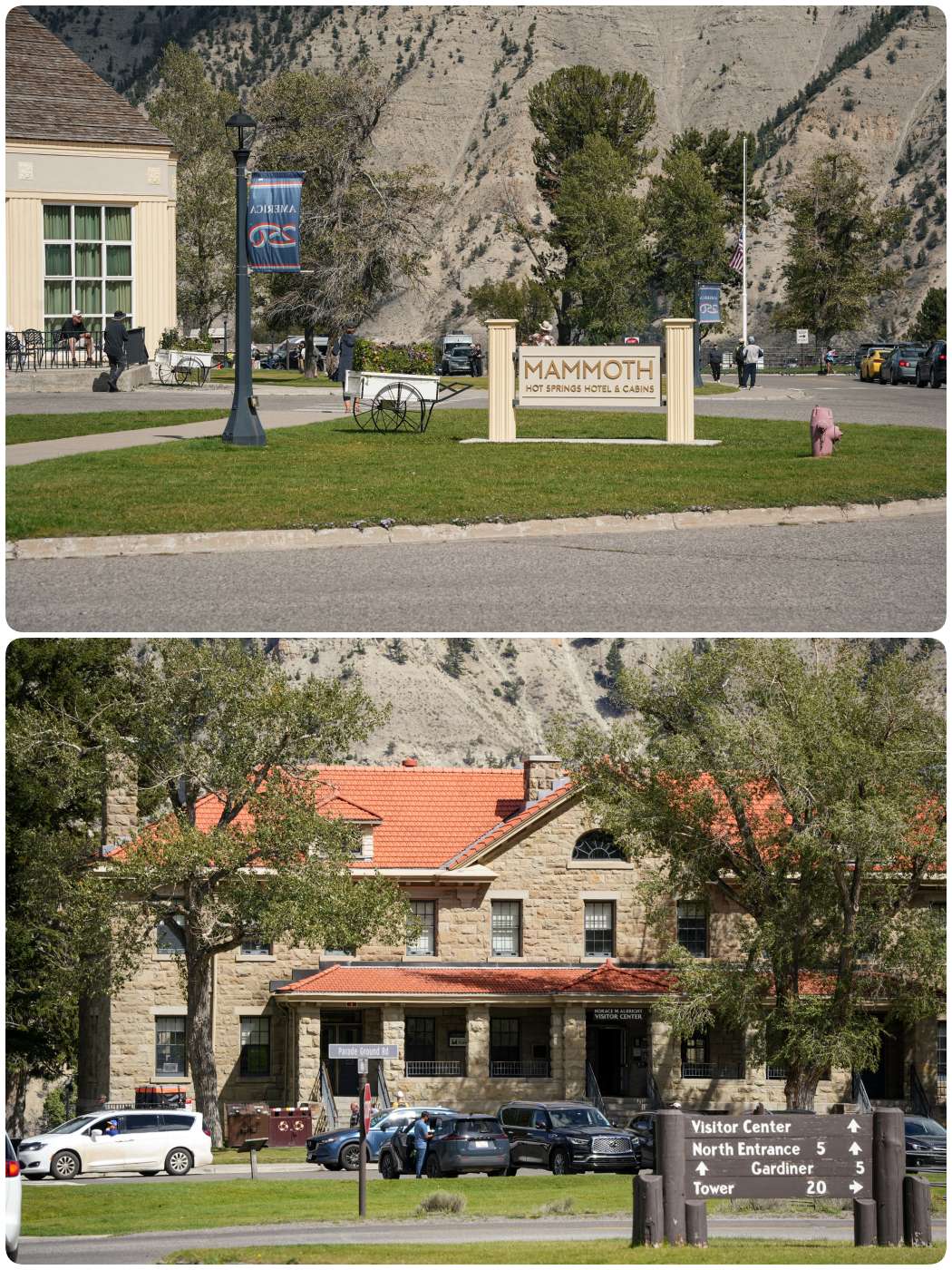 Mammoth im Yellowstone Nationalpark: Mammoth Hot Springs Hotel und Visitor Center