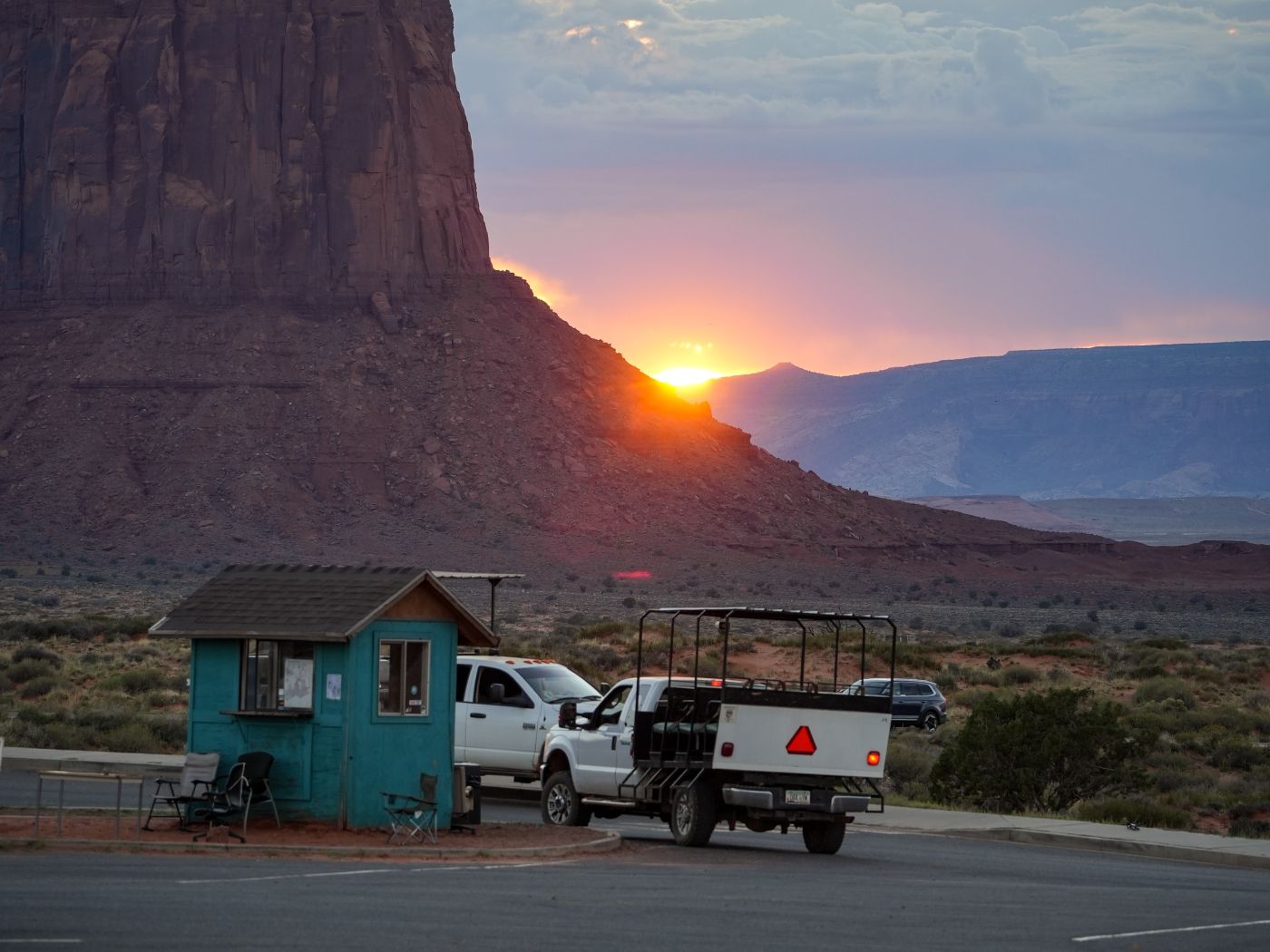 Pickup Trucks für die Navajo Touren im Monument Valley