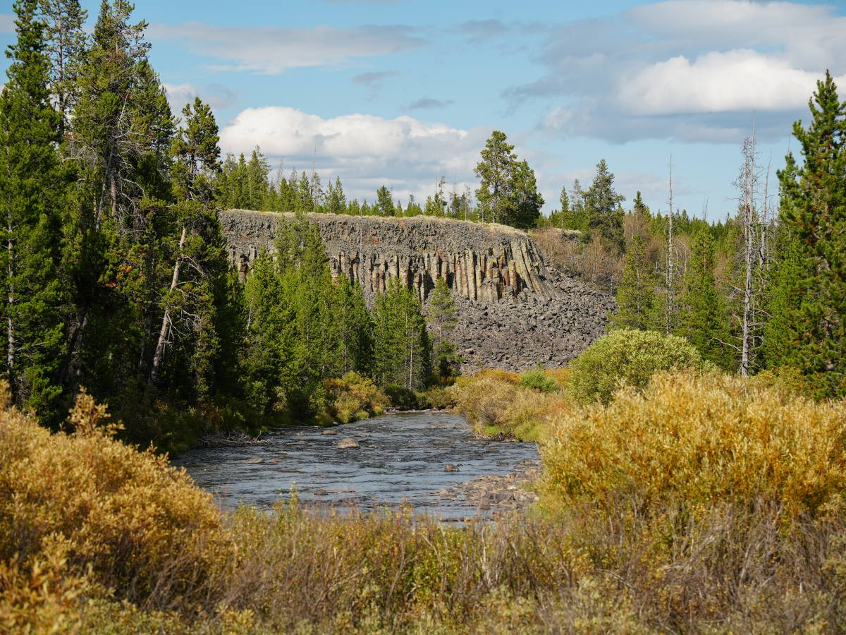Sheepeater Cliffs im Yellowstone Nationalpark